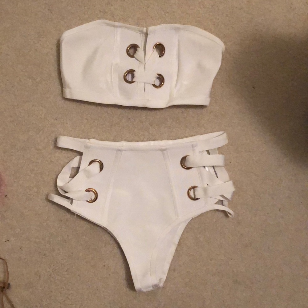 Never worn, high-waisted Fashion Nova Bikini